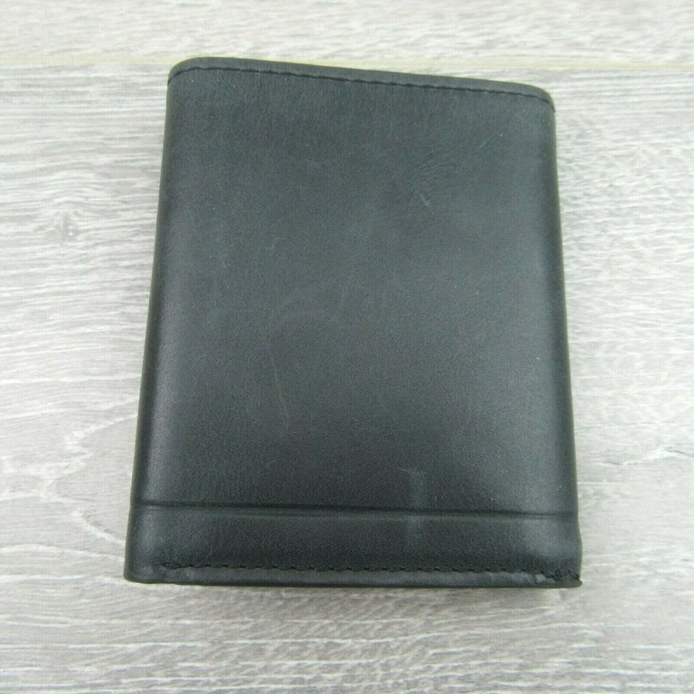 Fossil Allen Trifold RFID Black Leather Mens Wallet NEW - Picture 4 of 11